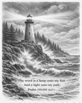 Psalm 119:105 - Christian Wall Art Print