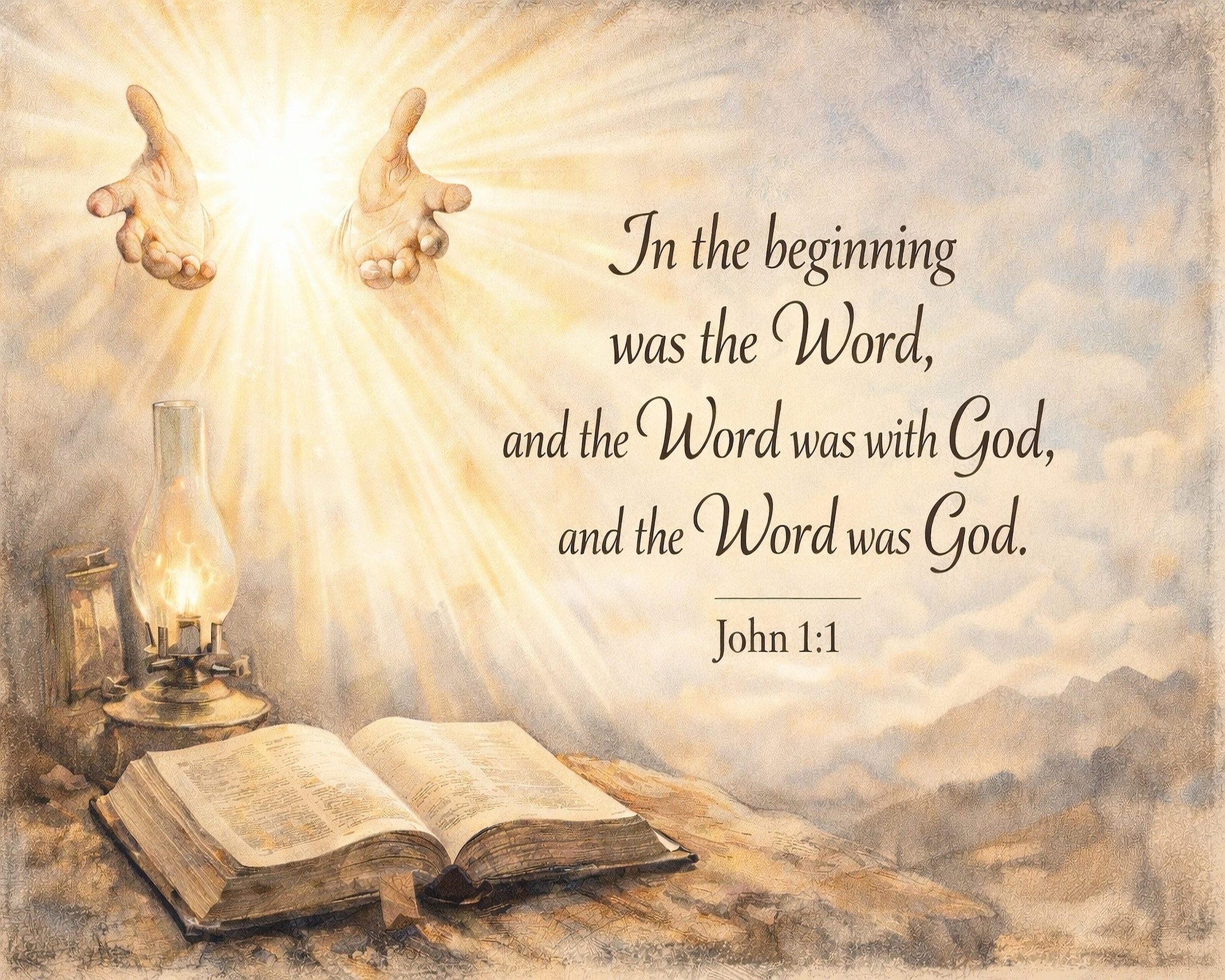 John 1:1 - Christian Wall Art Print