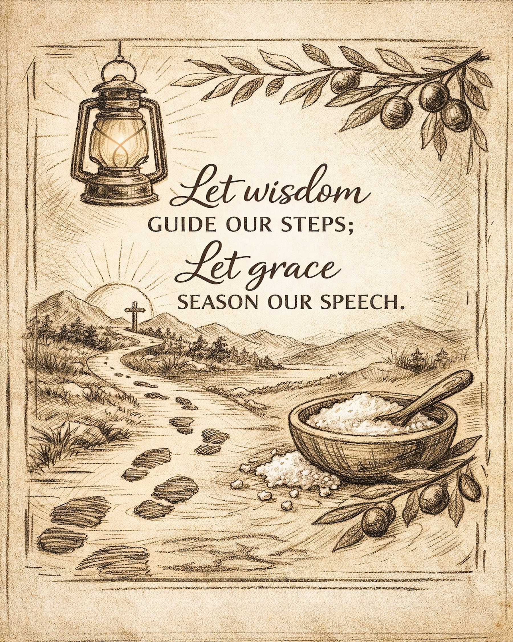 Let Wisdom Guide - Christian Wall Art Print